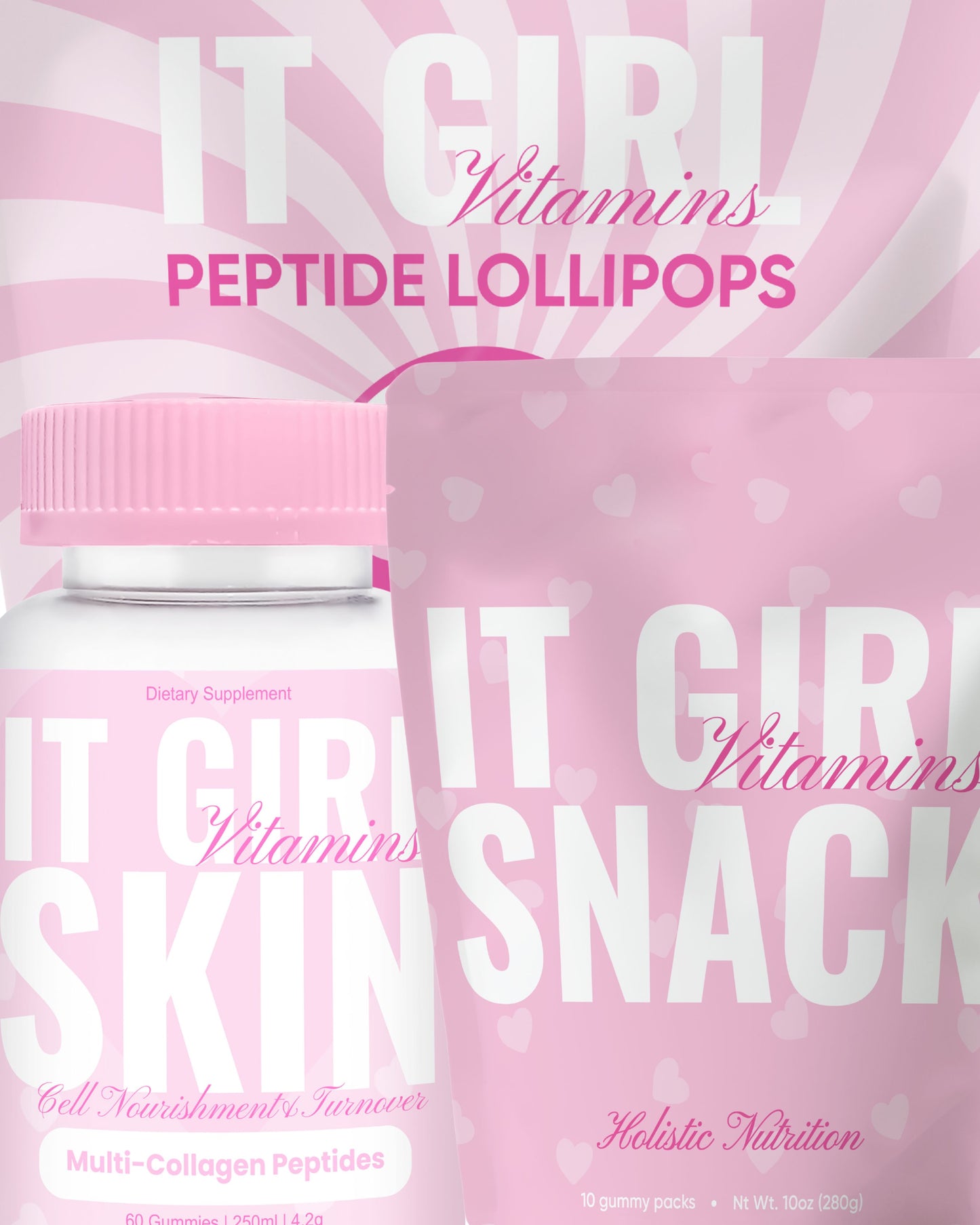 It Girl Glow Beauty Bundle – Collagen, Skin, and Hair Vitamin Gummies for Women 3pack