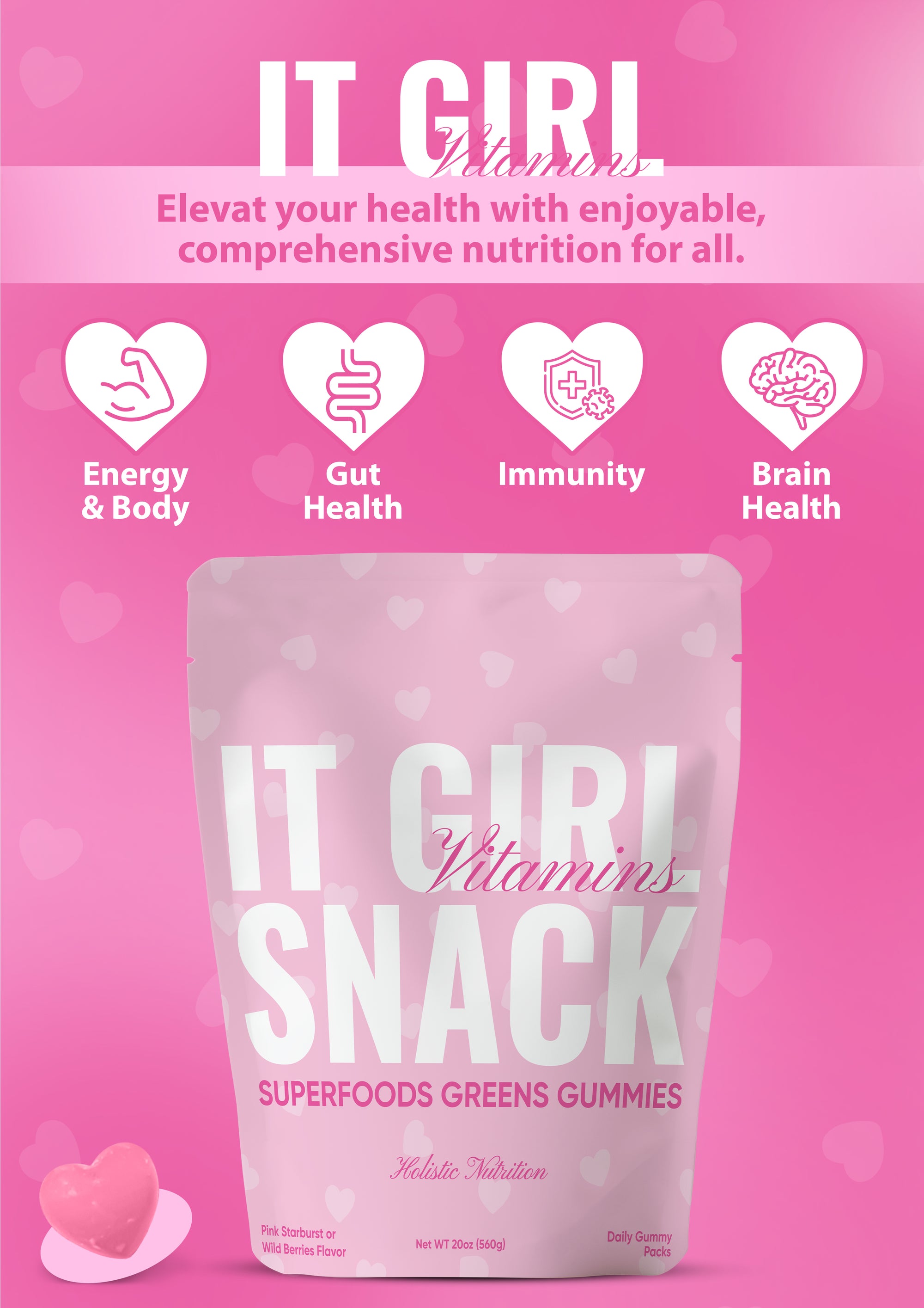 It Girl Fruit Snacks – Daily Superfoods Greens Gummies