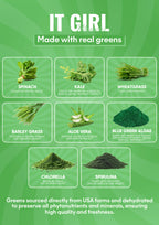 It Girl Greens Glow Pop™ 20 Gut Ingredients - Prebiotic Fiber + Probiotics