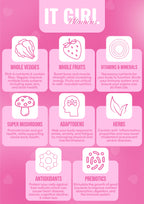 It Girl Snack - Superfoods Greens Gummies in Pink Starburst Flavor