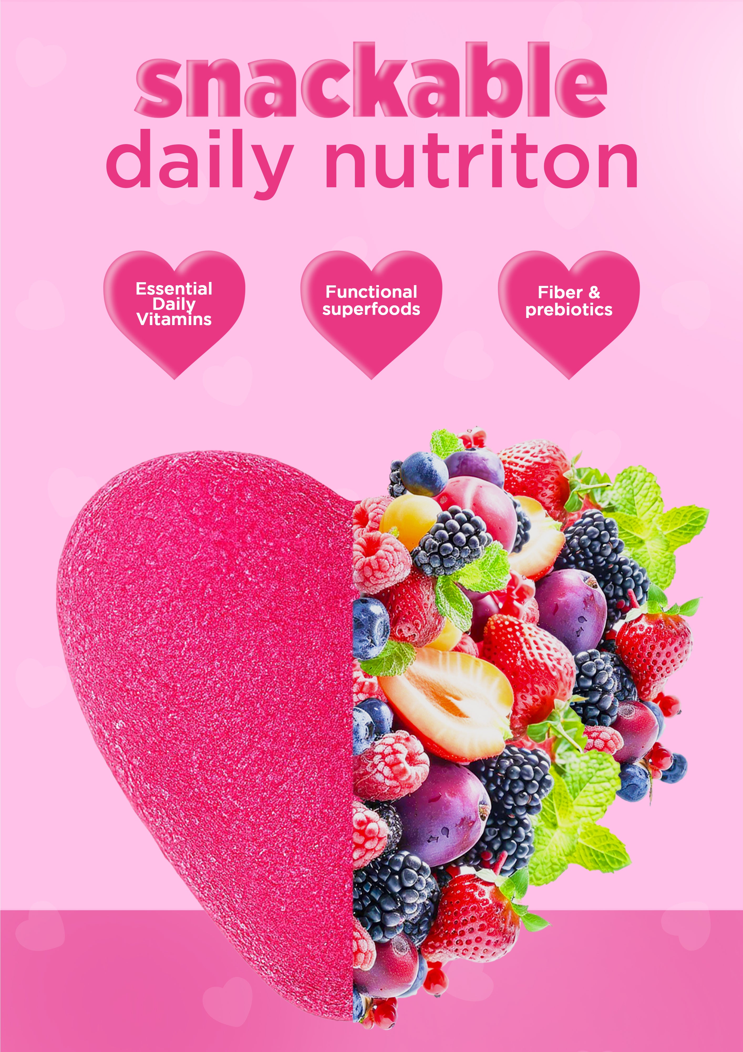 It Girl Fruit Snacks - Daily Superfoods Greens Gummies in Wild Berries