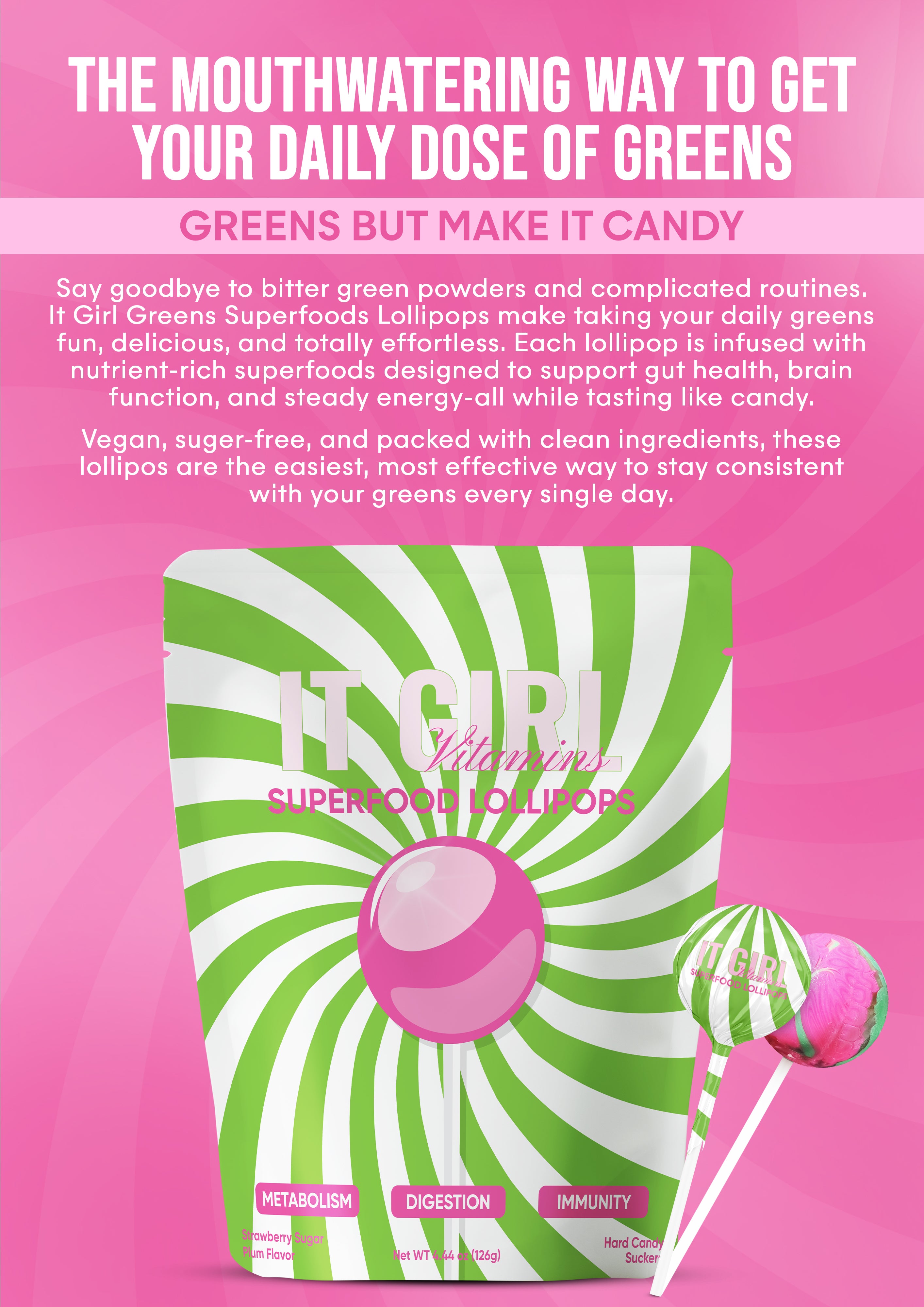 It Girl Greens Superfood Lollipops – It Girl Vitamins