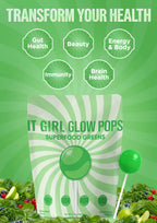 It Girl Greens Glow Pop™ 20 Gut Ingredients - Prebiotic Fiber + Probiotics