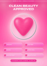 It Girl Skin product attributes and dietary information around a pink heart-shaped gummy.