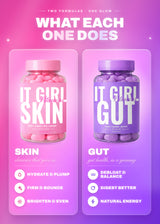 Daily Dynamic Duo infographic comparing the Skin and Gut Detox formulas.