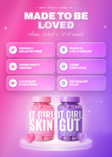 Daily Dynamic Duo product attributes shown beside Skin and Gut Detox bottles.